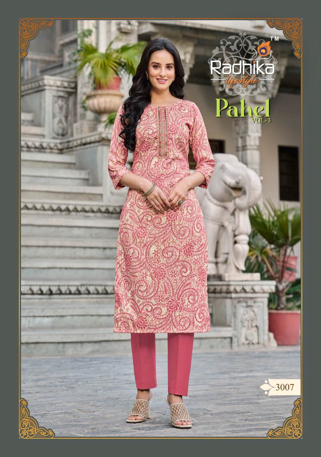 Radhika Life Style Pahel vol 3 Straight Cut Kurti Catalog collection 2