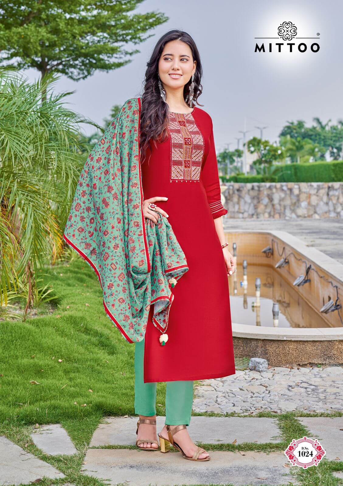 Mittoo Shringar vol 9 Kurti Pant Dupatta set collection 9