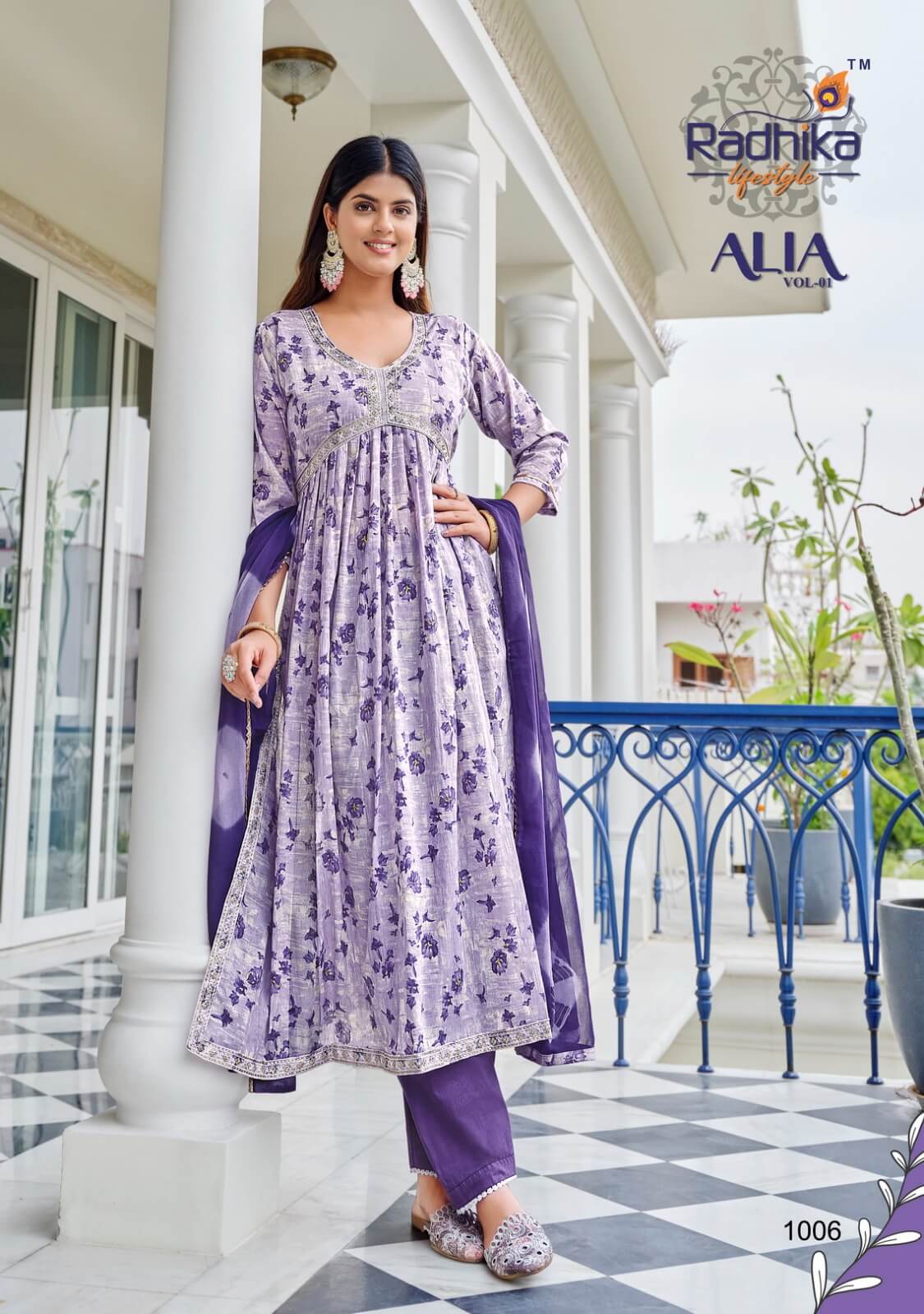 Radhika Lifestyle Alia vol 1 Alia Cut Kurti Pant Dupatta collection 2