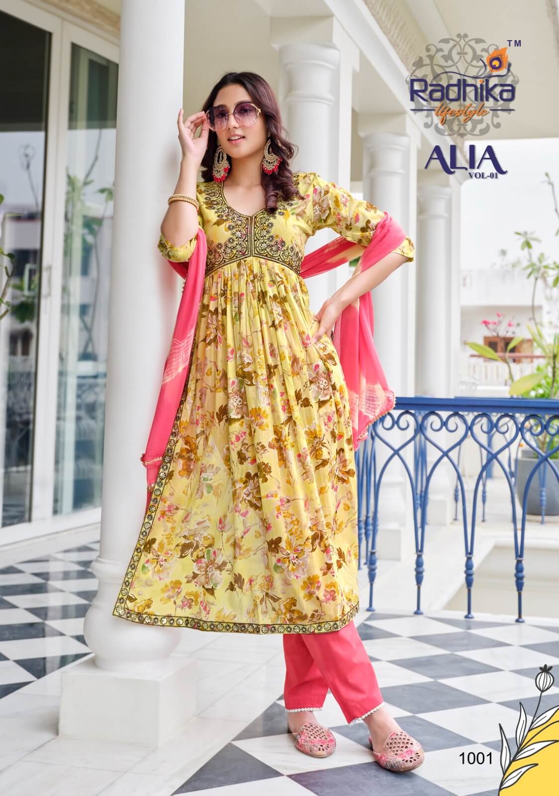 Radhika Lifestyle Alia vol 1 Alia Cut Kurti Pant Dupatta collection 3