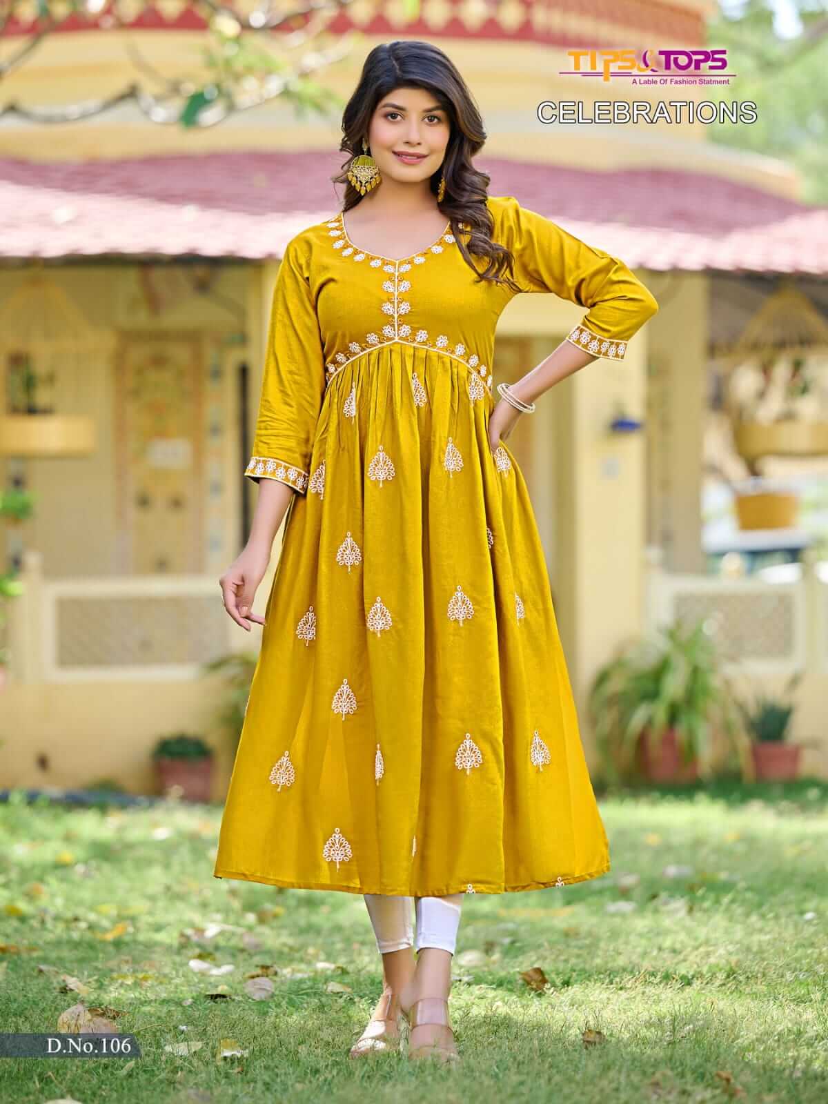 Tips Tops Celebrations Alia Cut Kurtis Catalog collection 6