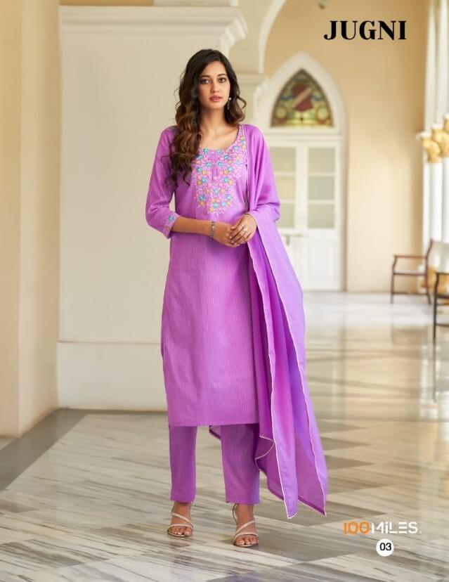 100 Miles Jugni Kurti Pant Dupatta Set Catalog collection 6