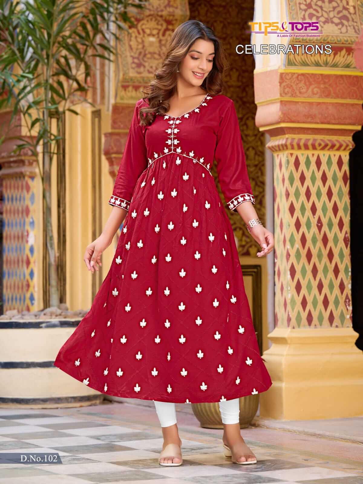 Tips Tops Celebrations Alia Cut Kurtis Catalog collection 2