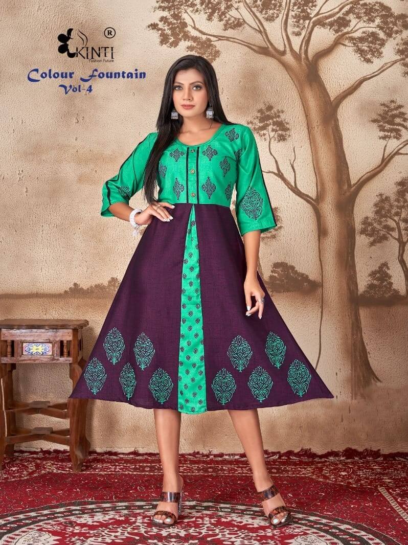 Kinti Colour Fountain vol 4 Kurtis below 300 Catalog collection 7