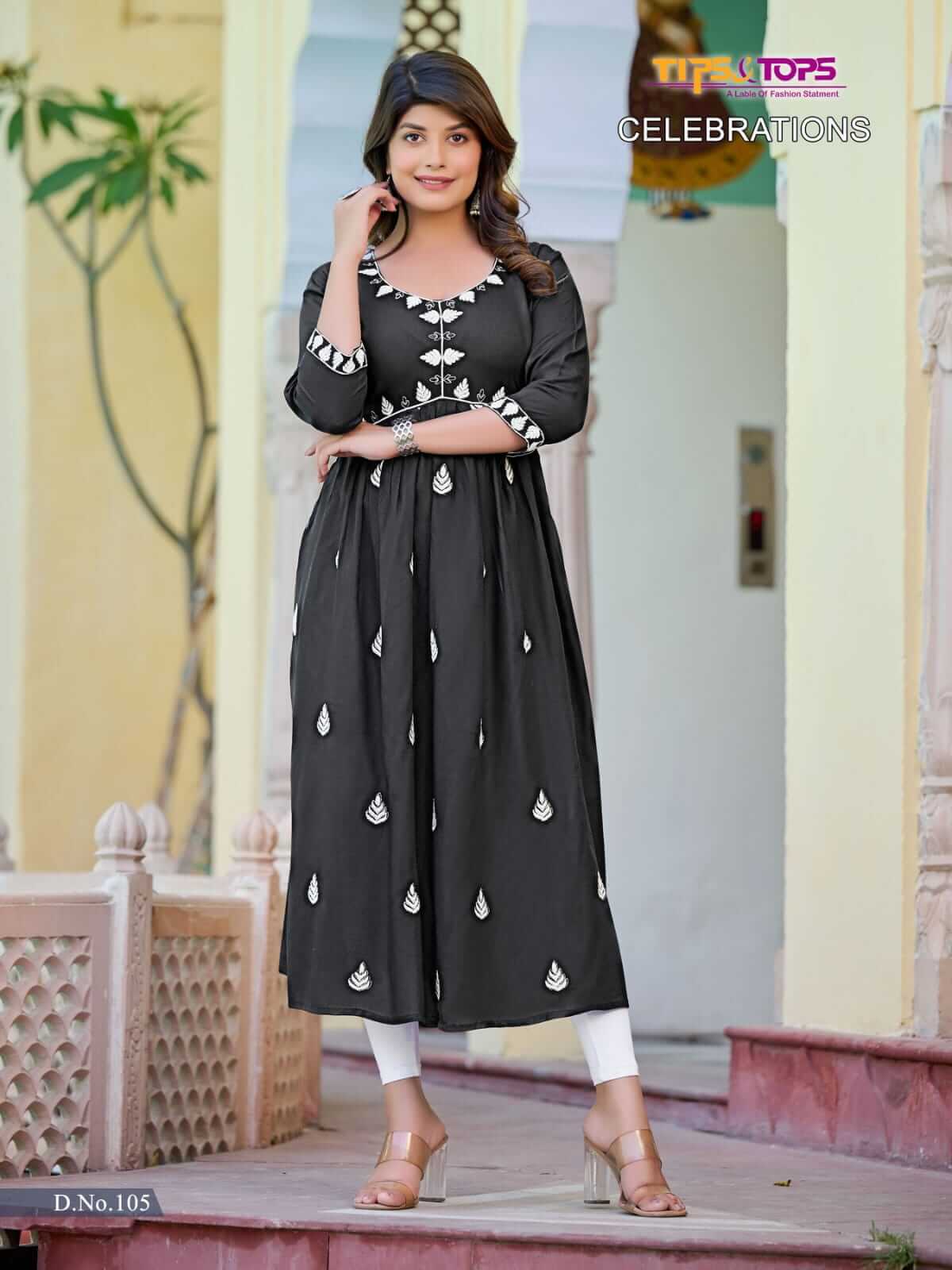 Tips Tops Celebrations Alia Cut Kurtis Catalog collection 4