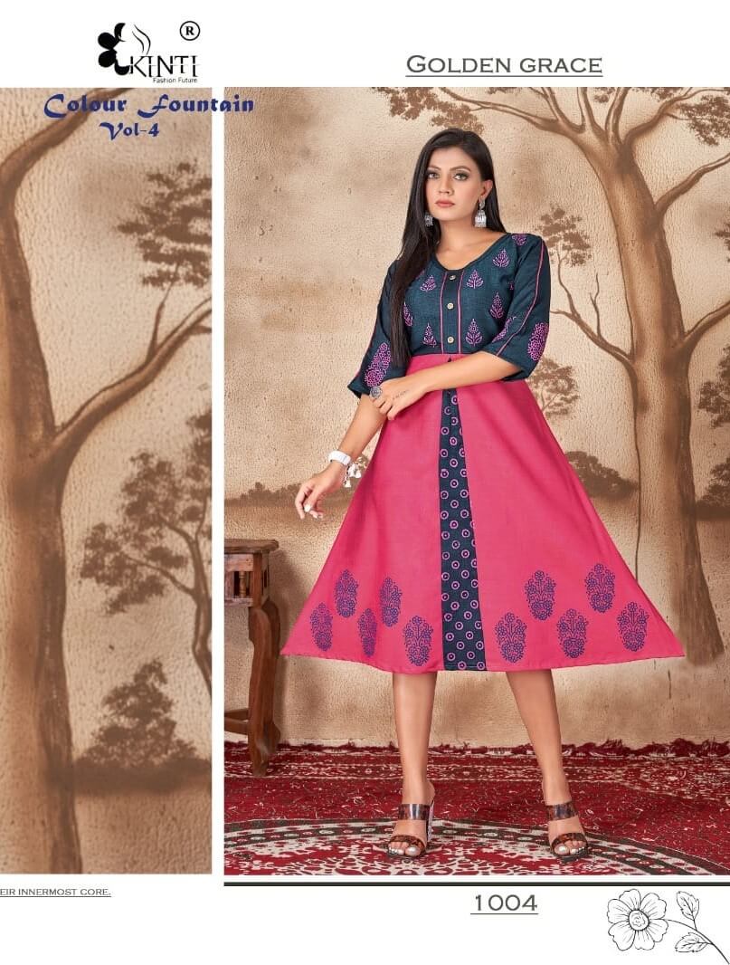 Kinti Colour Fountain vol 4 Kurtis below 300 Catalog collection 4