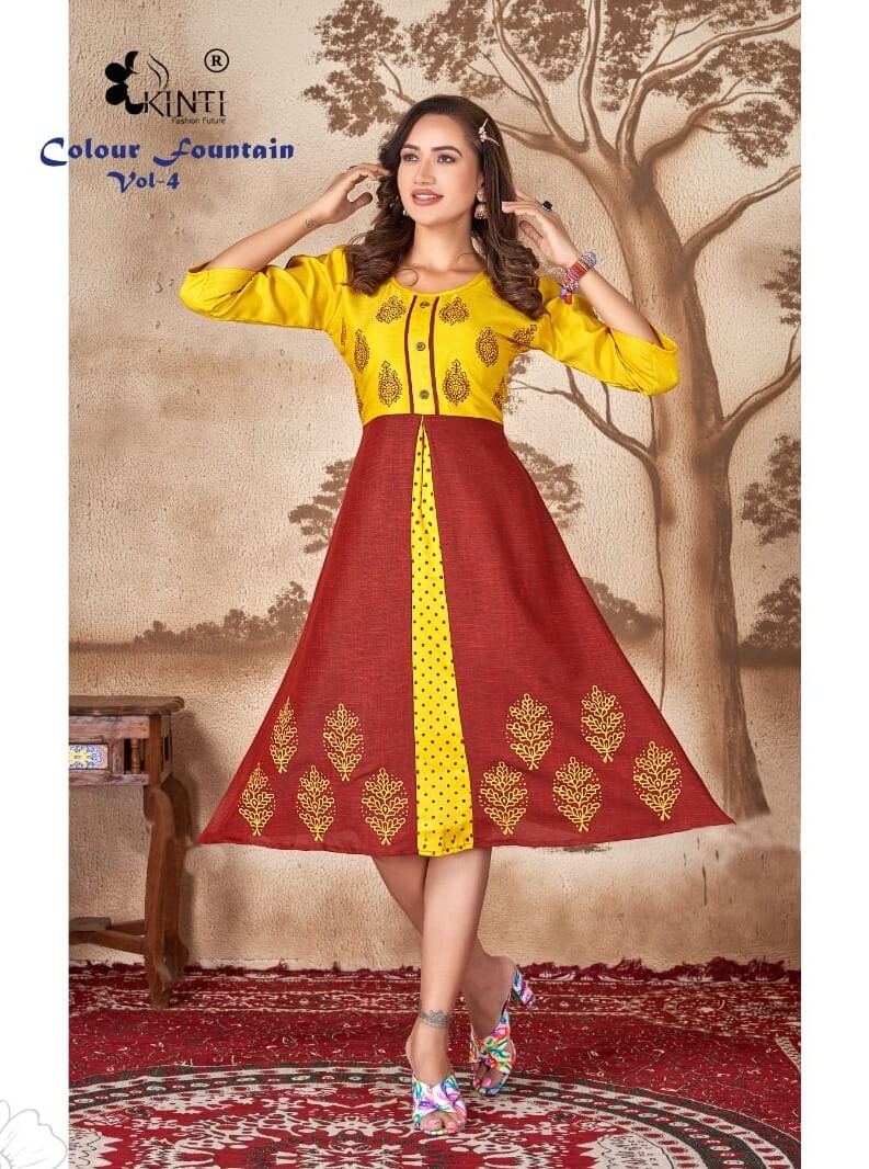 Kinti Colour Fountain vol 4 Kurtis below 300 Catalog collection 5