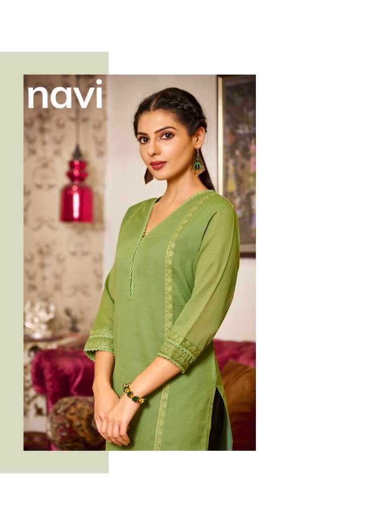 100 Miles Navi Pure Cotton Kurtis Catalog collection 4