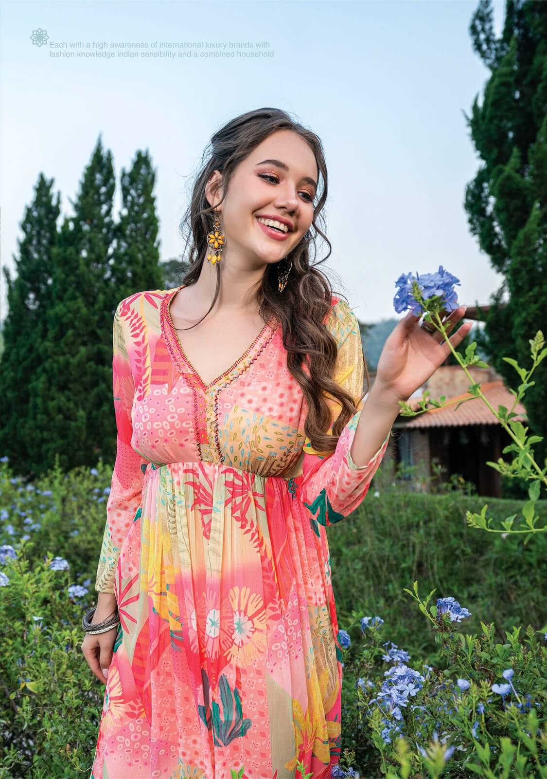 Anju Fabrics Flora vol 2 One Piece Dress Catalog collection 4