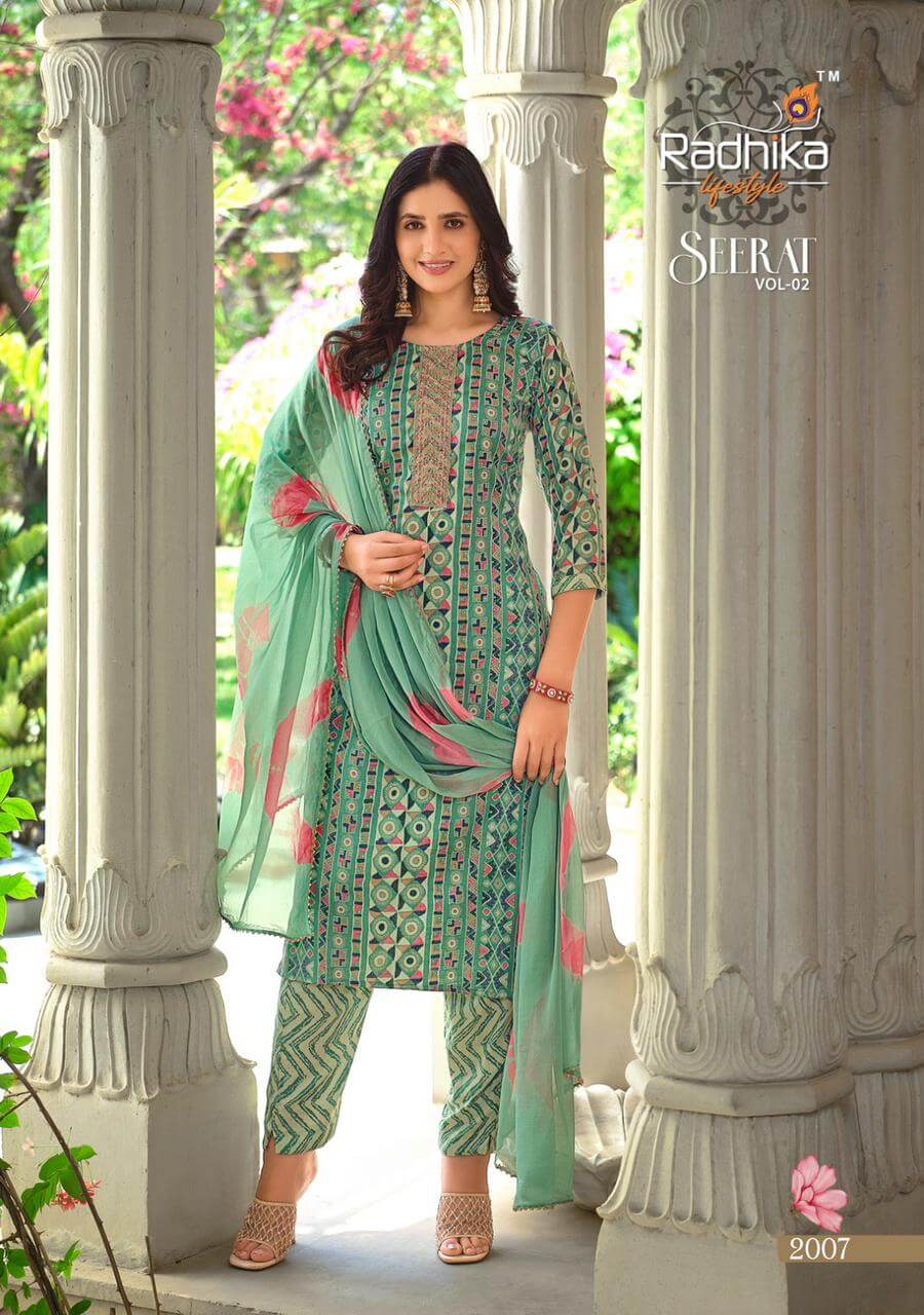 Radhika Life Style Seerat vol 2 Top Pant Dupatta Set collection 2