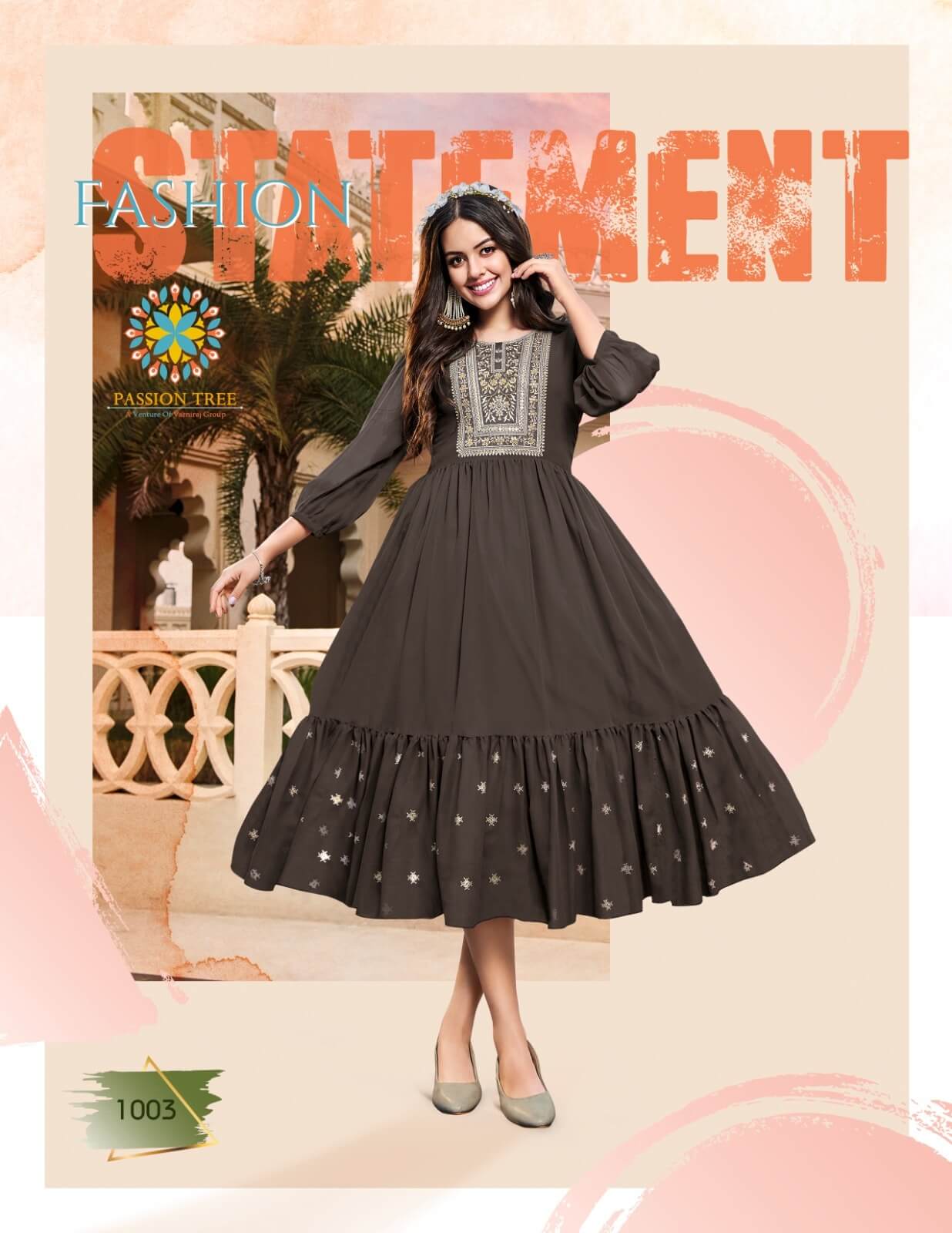 Passion Tree Flair Glory vol 1 Georgette Kurti Catalog collection 5
