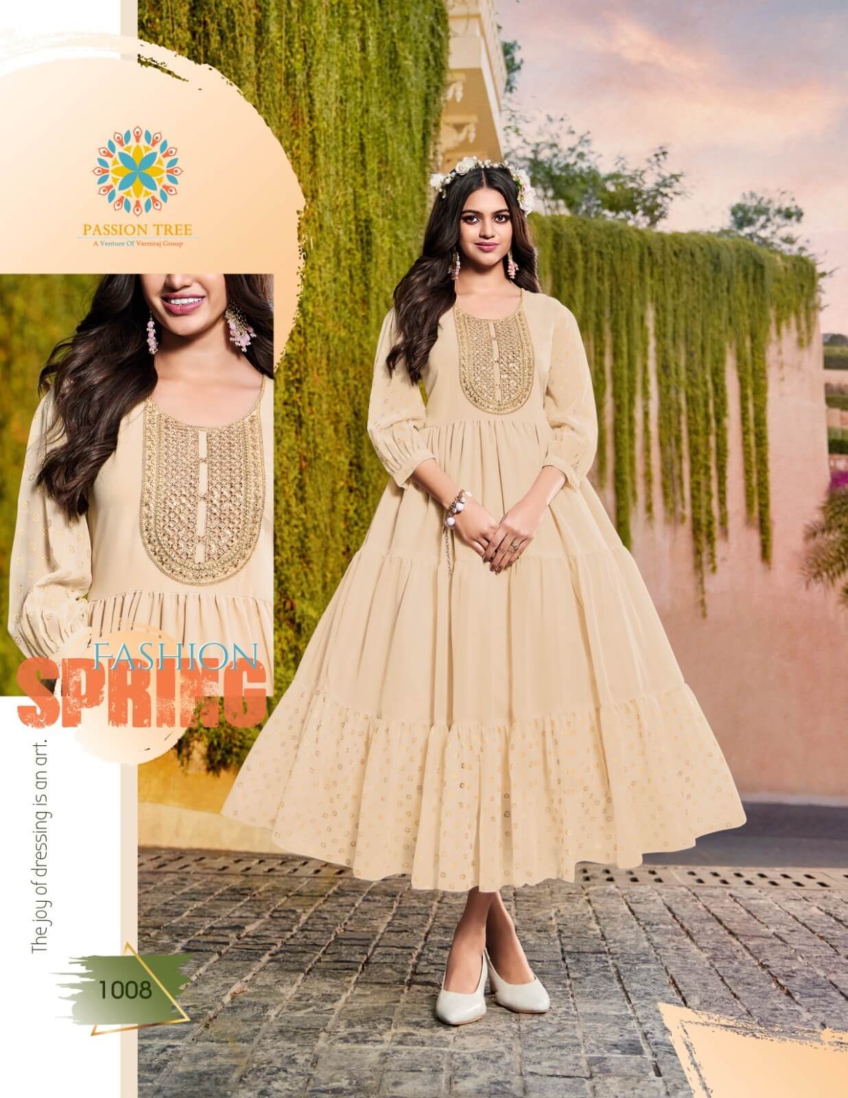Passion Tree Flair Glory vol 1 Georgette Kurti Catalog collection 13