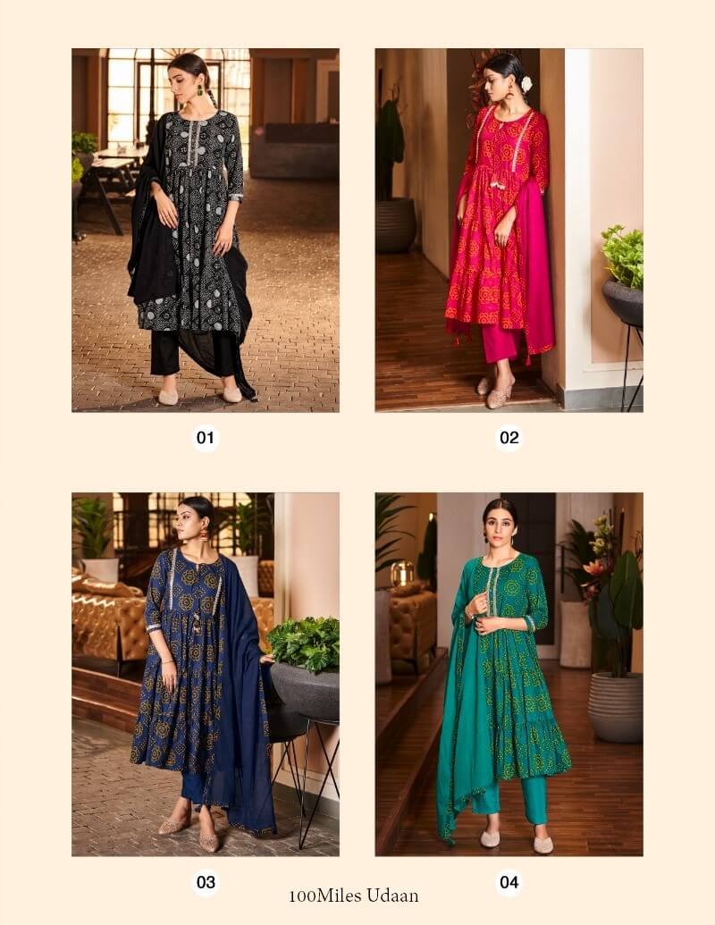 100 Miles Udaan Anarkali Suits Catalog collection 6