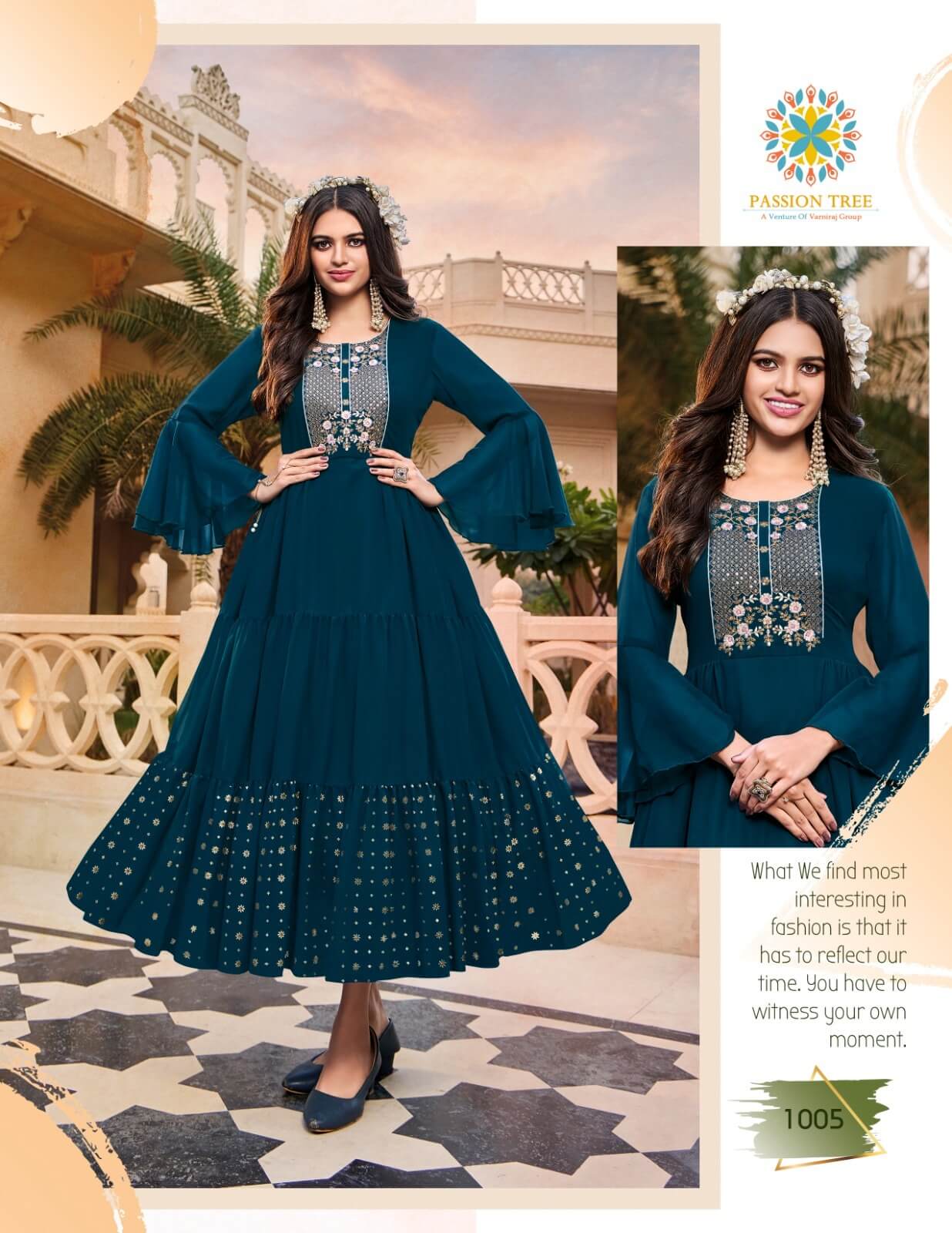 Passion Tree Flair Glory vol 1 Georgette Kurti Catalog collection 6