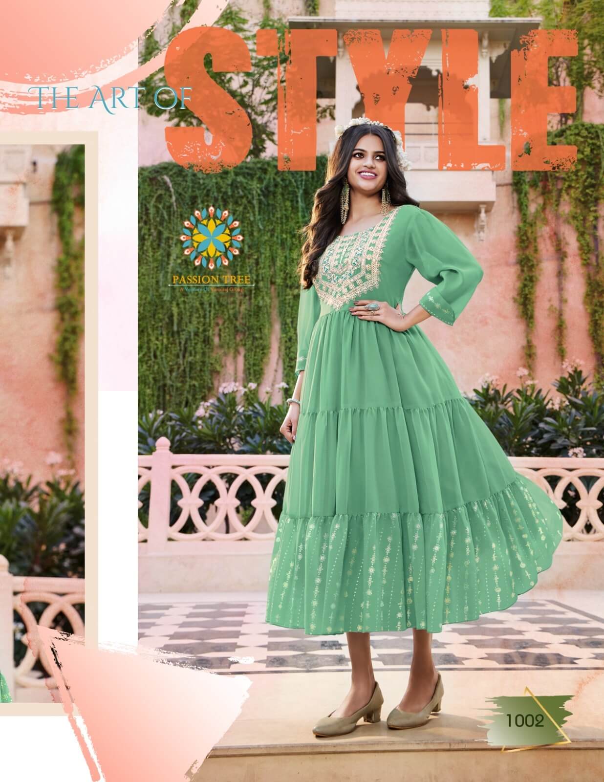 Passion Tree Flair Glory vol 1 Georgette Kurti Catalog collection 7