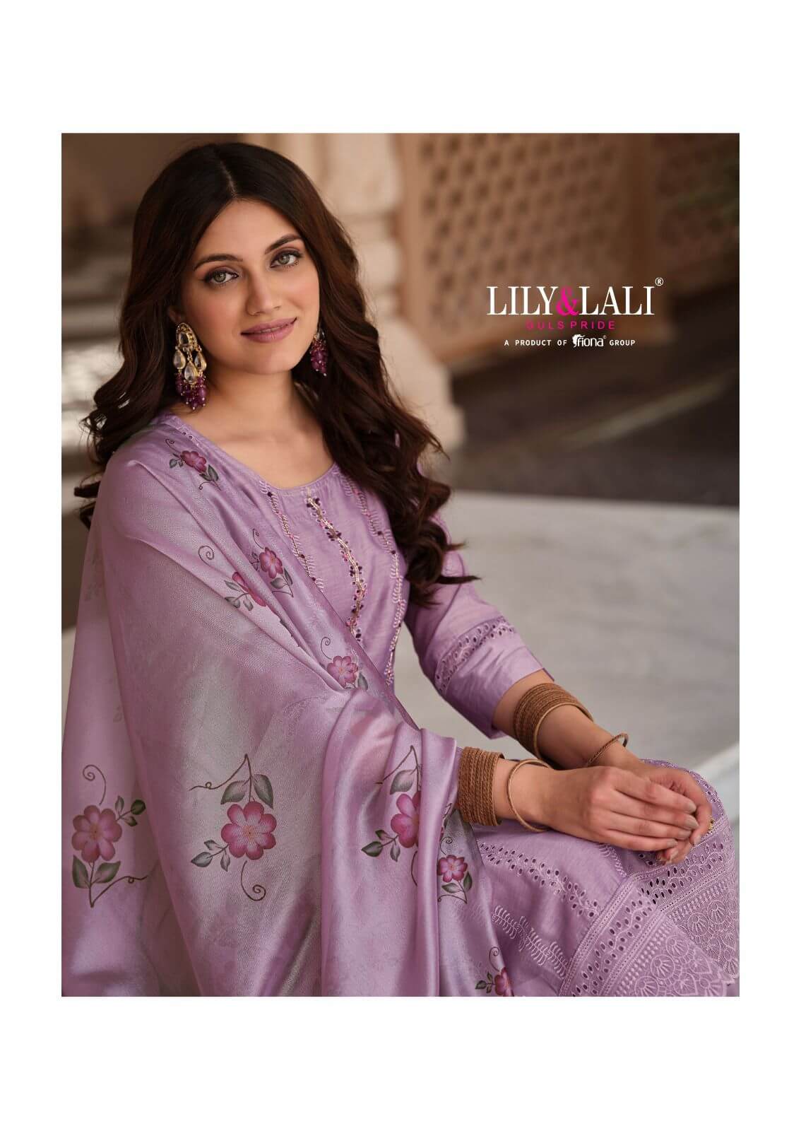 Lily Lali Lucknowi Work Kurti with Pant Dupatta collection 1