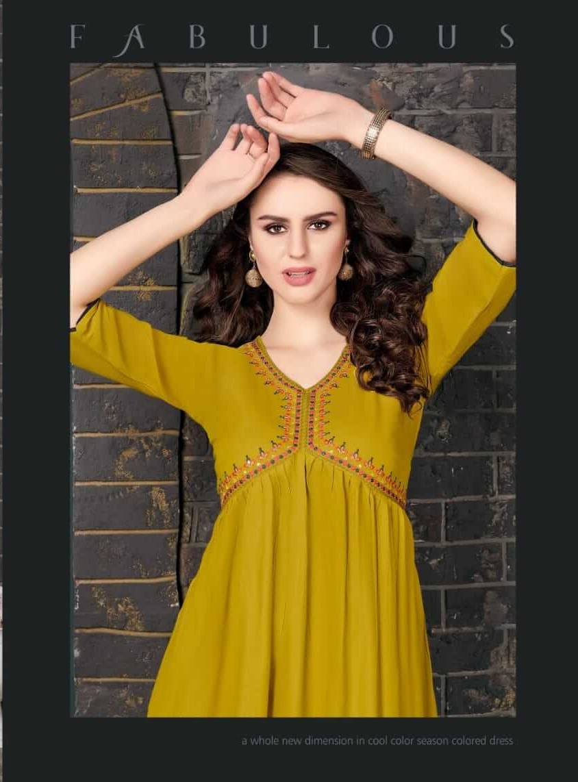 Kinti Aaliya vol 2 Alia Cut Rayon Kurti Catalog collection 3