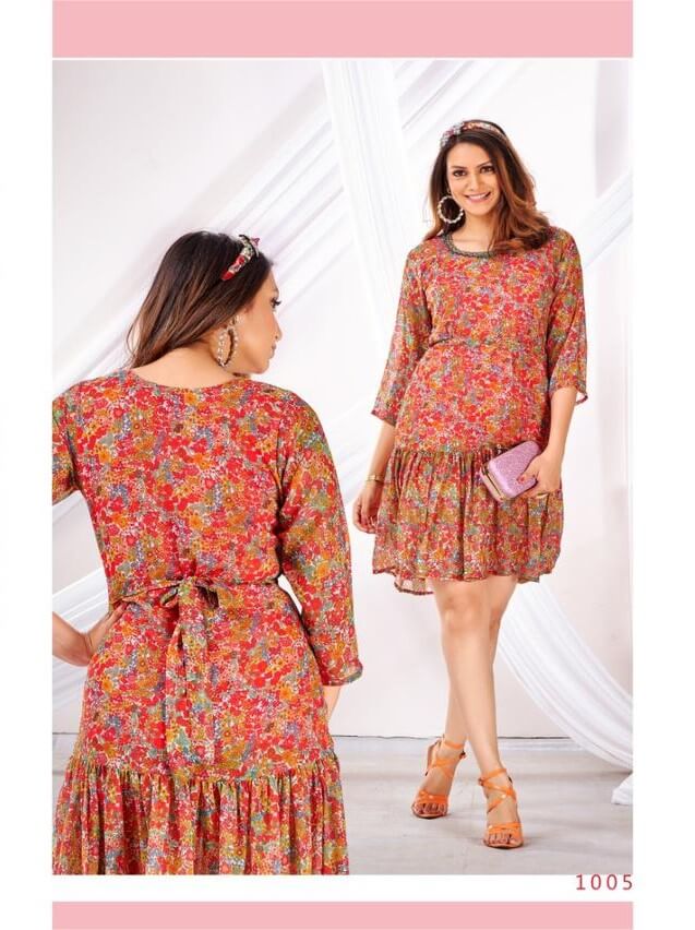 Poonam Wild Flower One Piece Dress Catalog collection 10