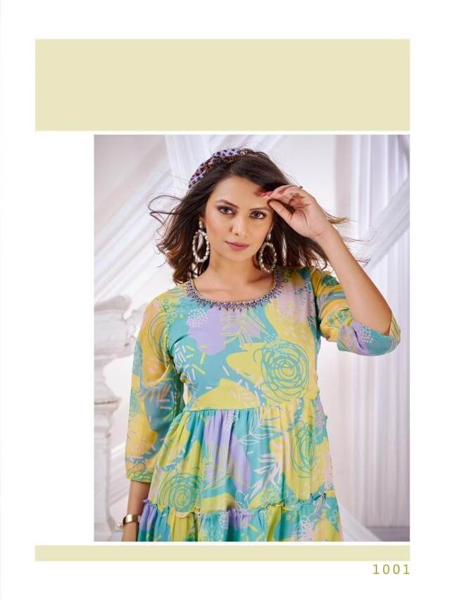 Poonam Wild Flower One Piece Dress Catalog collection 3