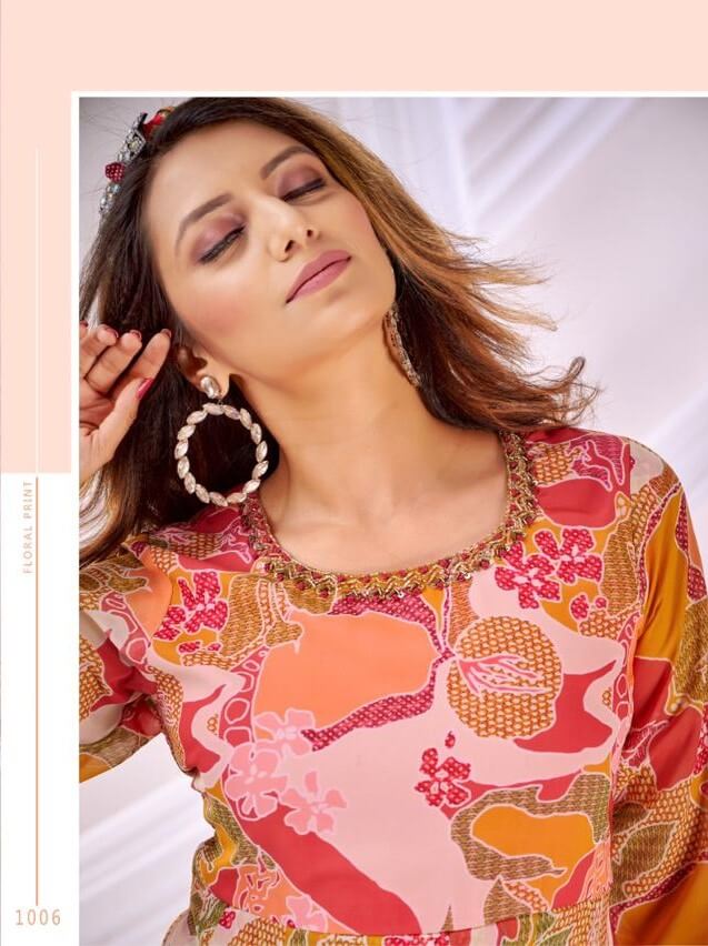 Poonam Wild Flower One Piece Dress Catalog collection 1