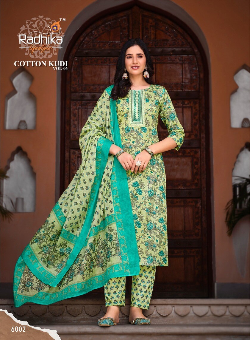 Radhika Lifestyle Cotton Kudi vol 6 Cotton Salwar Kameez collection 1