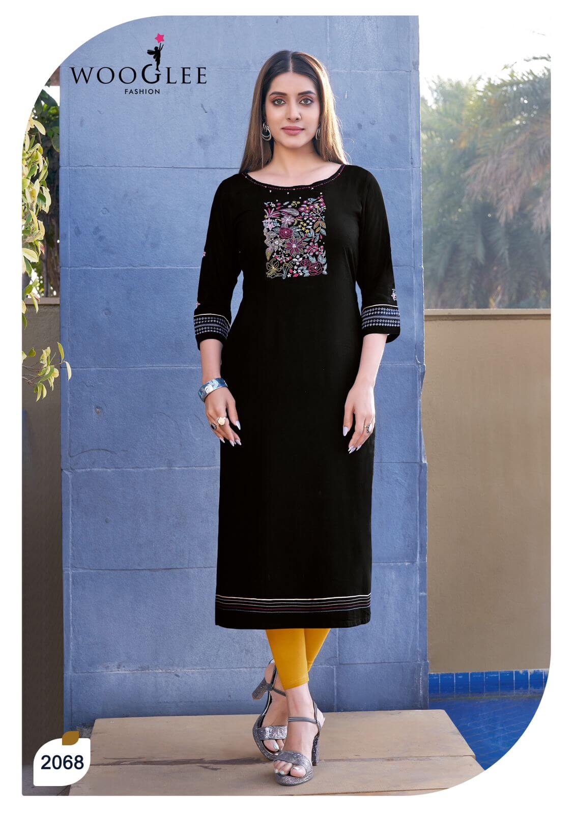 Wooglee Fashion Barbella vol 10 Embroidery Kurti Catalog collection 3