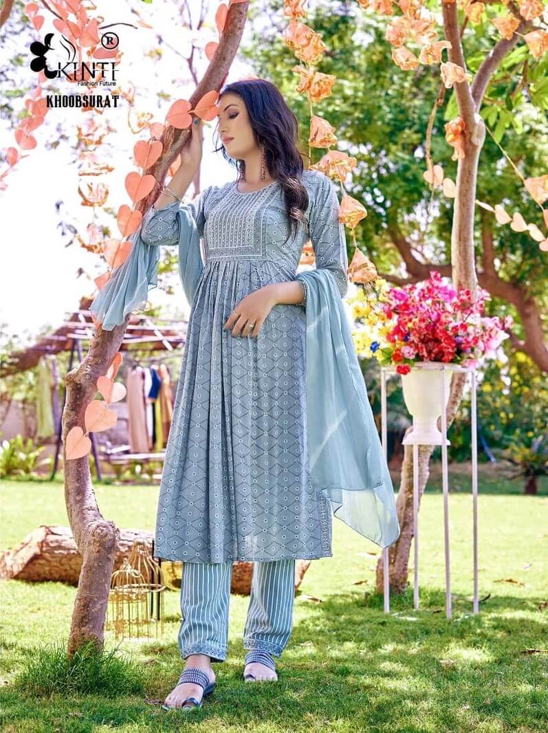 Kinti Khoobsurat Kurtis with Bottom and Dupatta collection 5