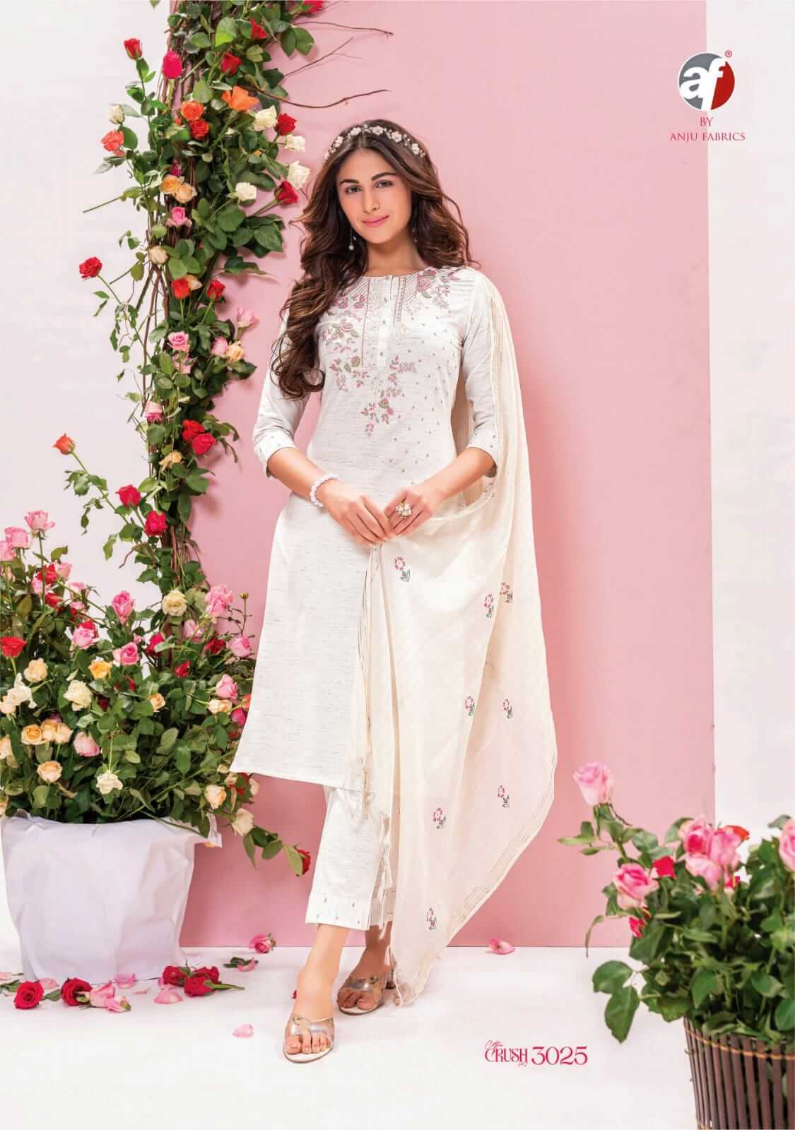 Anju Fabrics Cotton Crush vol 2 Designer Kurti Pant Dupatta collection 6