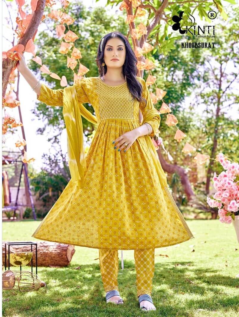 Kinti Khoobsurat Kurtis with Bottom and Dupatta collection 3