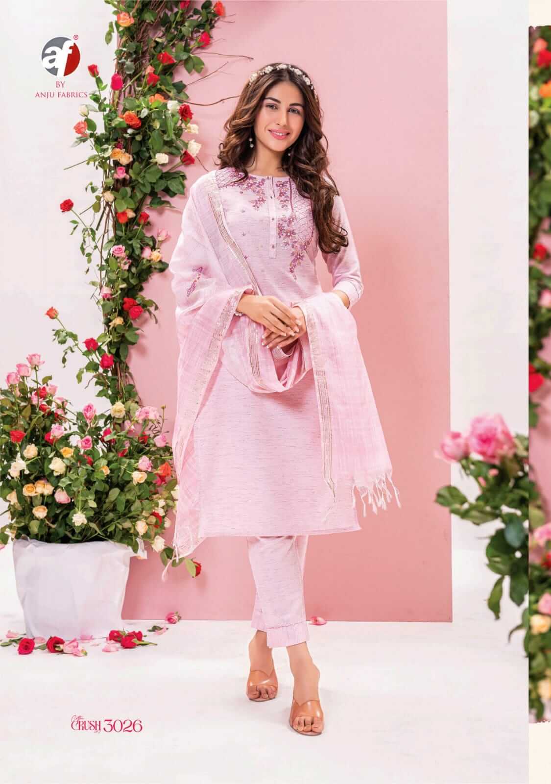 Anju Fabrics Cotton Crush vol 2 Designer Kurti Pant Dupatta collection 7