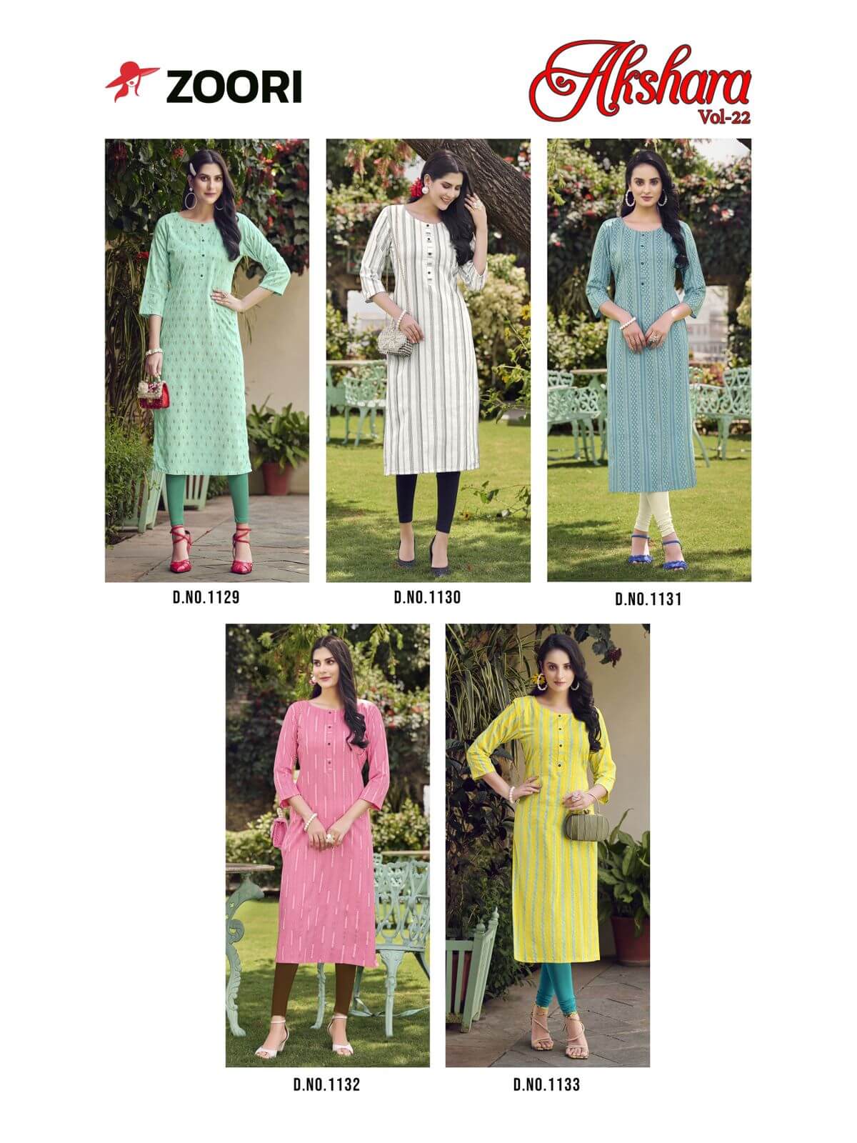 Zoori Akshara vol 22 Rayon Kurti Catalog collection 7