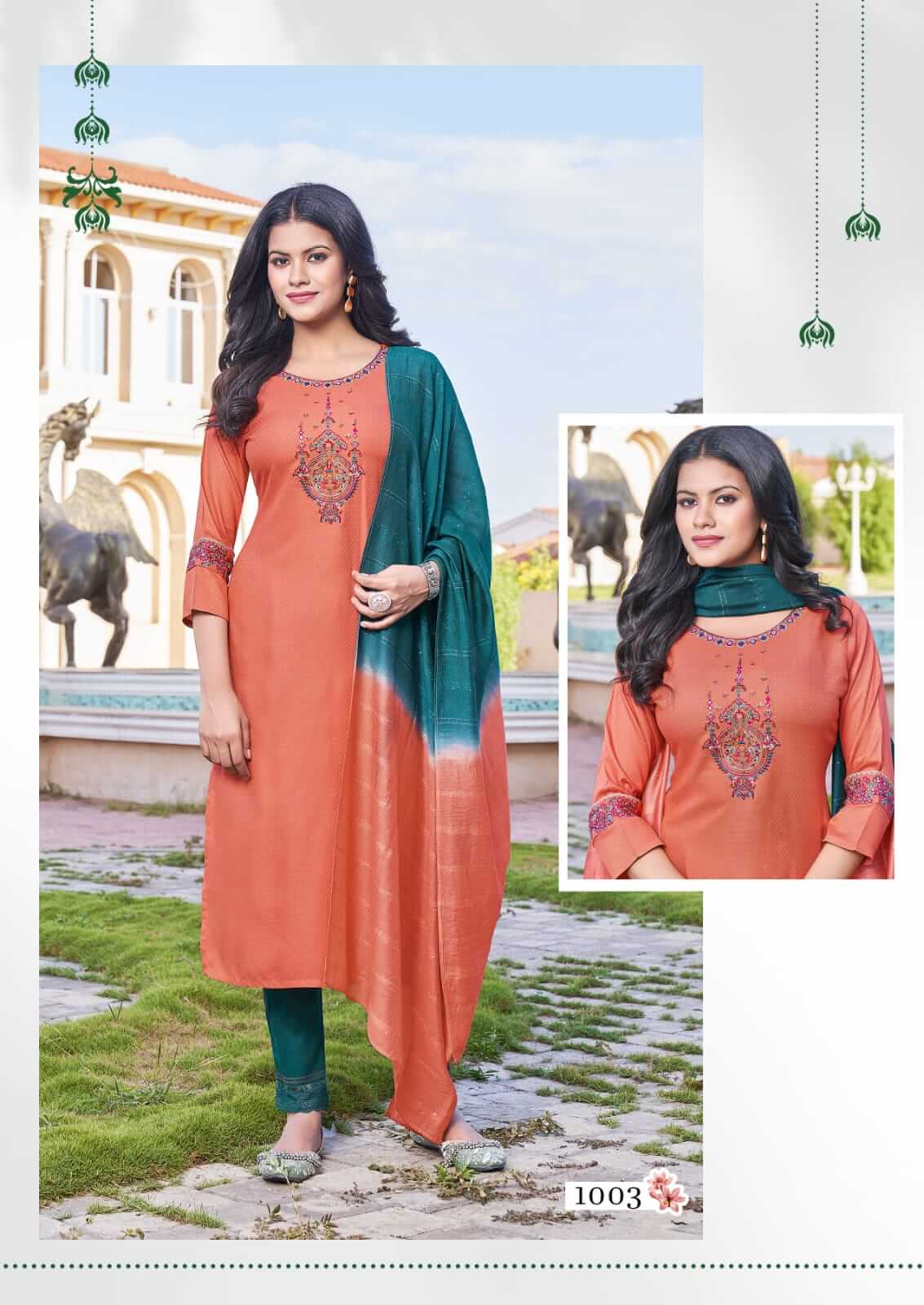 Karissa Kashvi Kurti with Dupatta and Pant Catalog collection 7