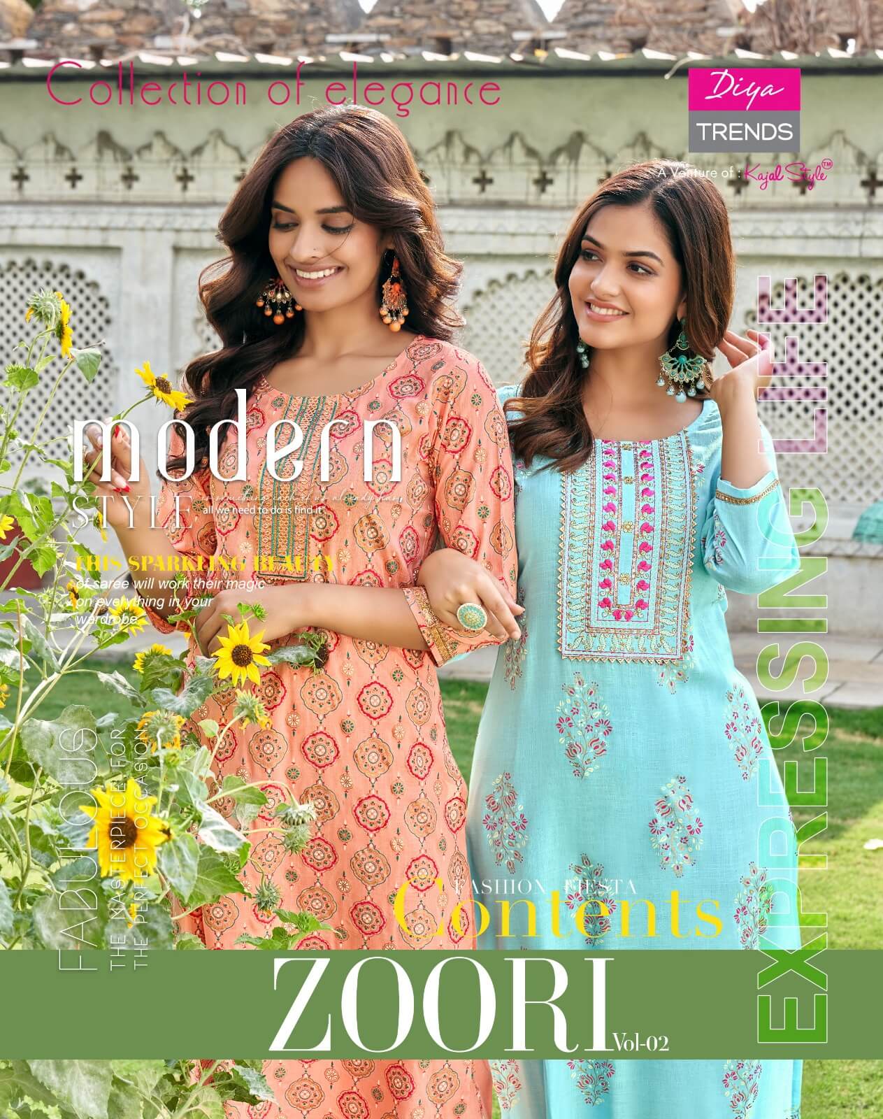 Diya Trends Zoori vol 2 Kurtis with Bottom Catalog collection 3