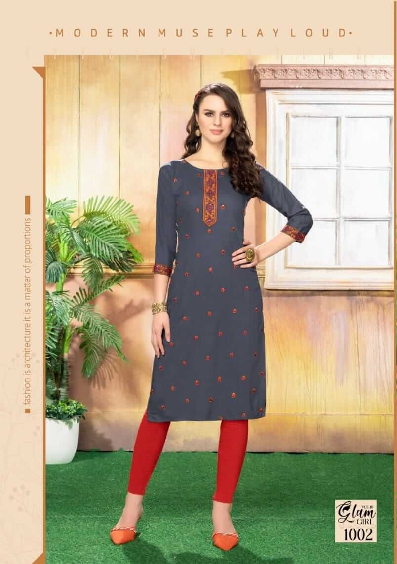 Kinti Glam Girl vol 10 Straight Cut Kurti Catalog collection 3