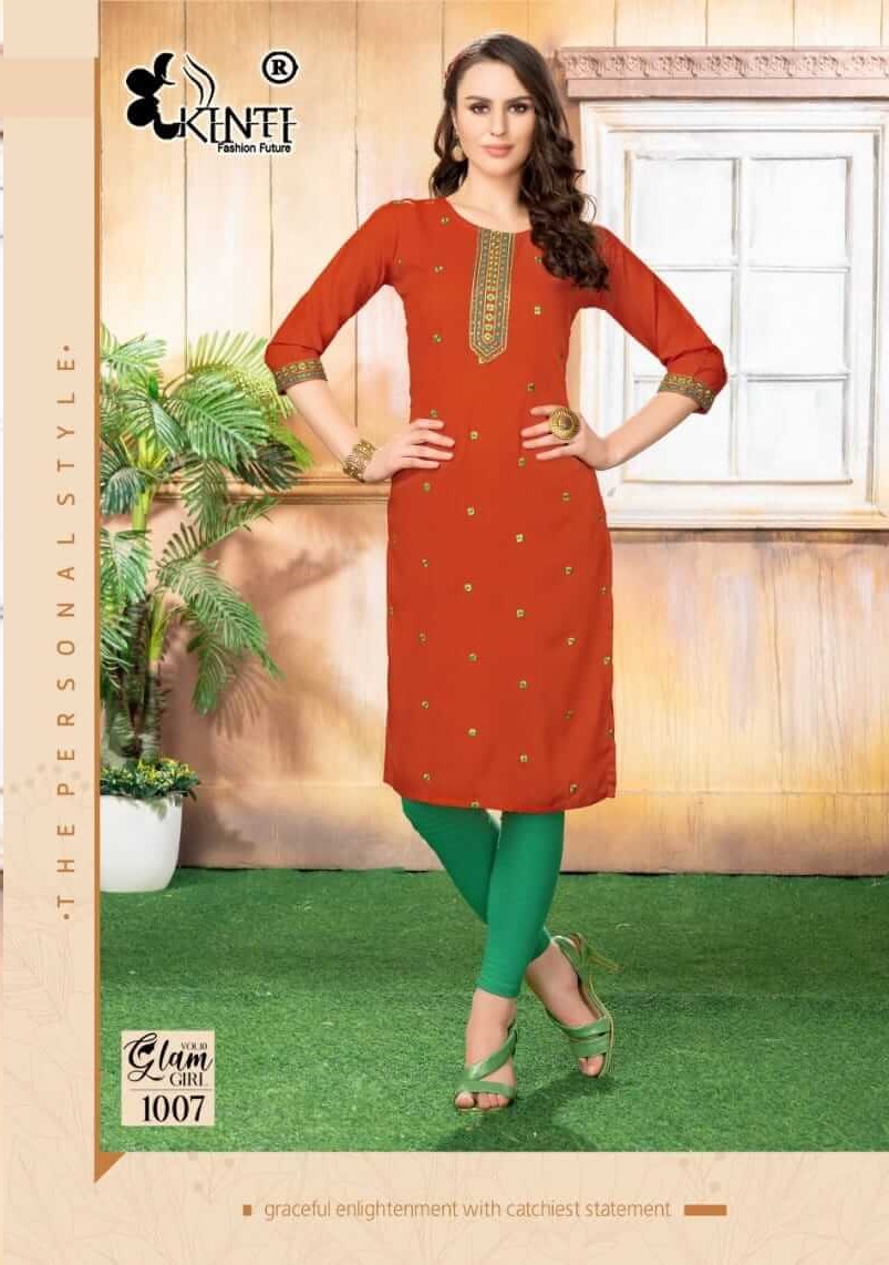 Kinti Glam Girl vol 10 Straight Cut Kurti Catalog collection 8