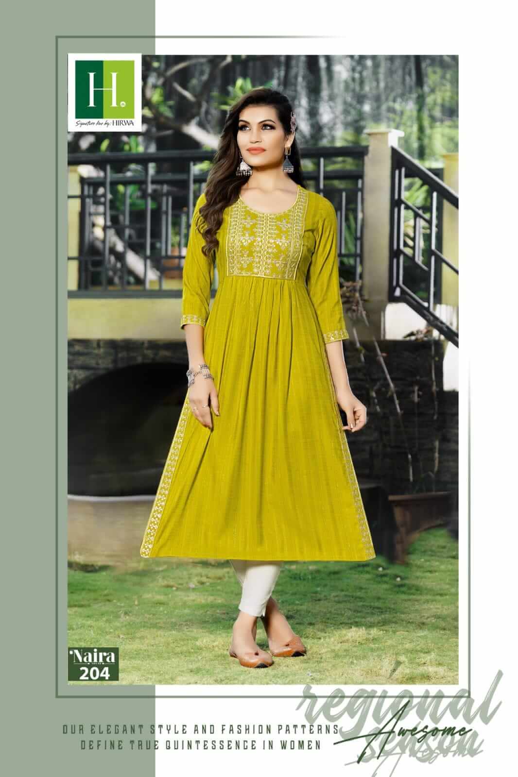 Hirwa Naira vol 2 Naira Cut Kurti Catalog collection 5