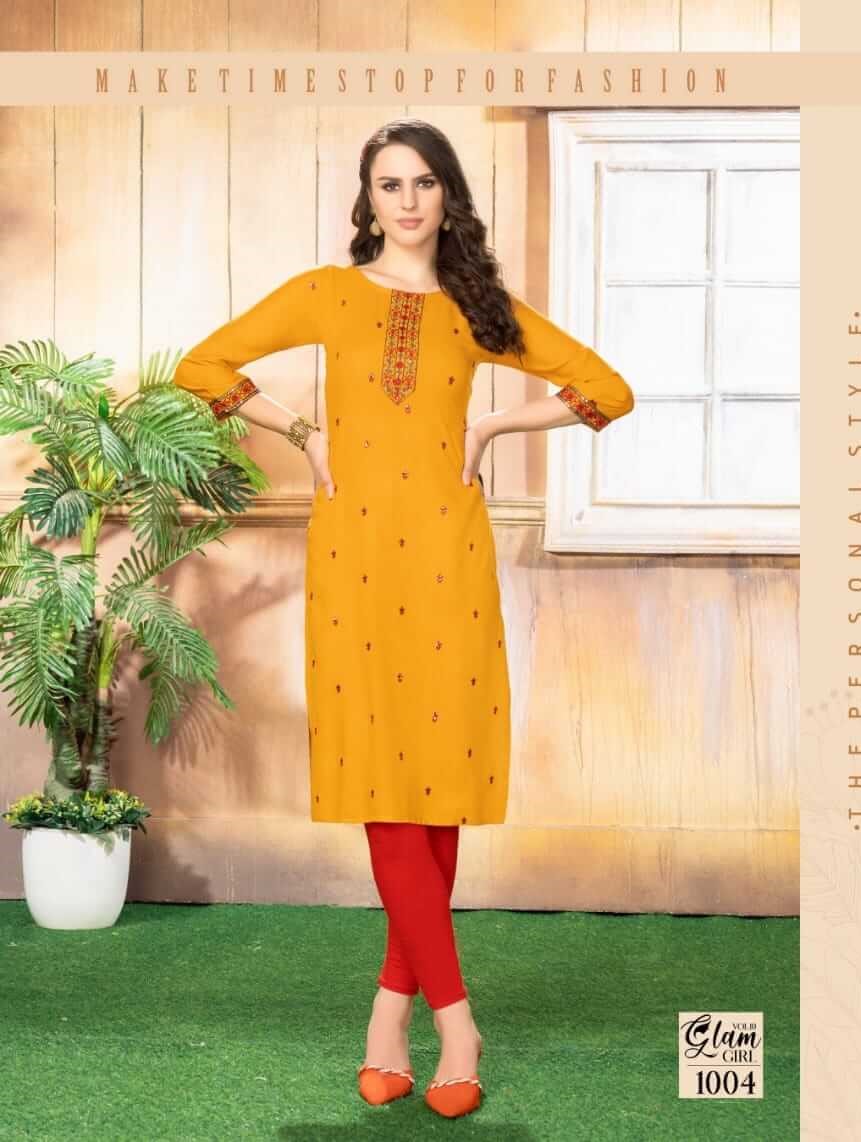 Kinti Glam Girl vol 10 Straight Cut Kurti Catalog collection 7