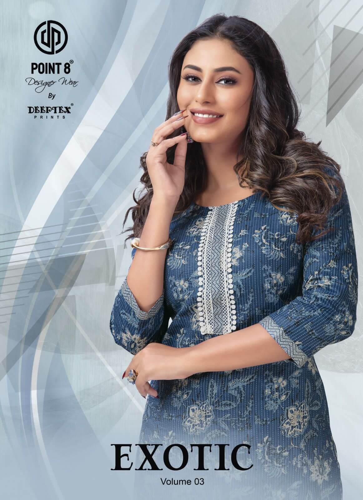 Deeptex Exotic vol 3 Kurtis with Bottom Catalog collection 10