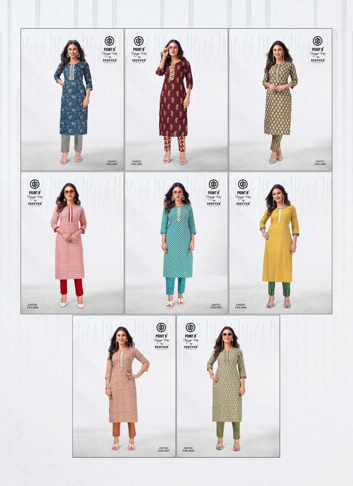 Deeptex Exotic vol 3 Kurtis with Bottom Catalog collection 9