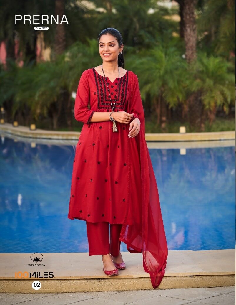 100 Miles Prerna Cotton Salwar Kameez Catalog collection 4