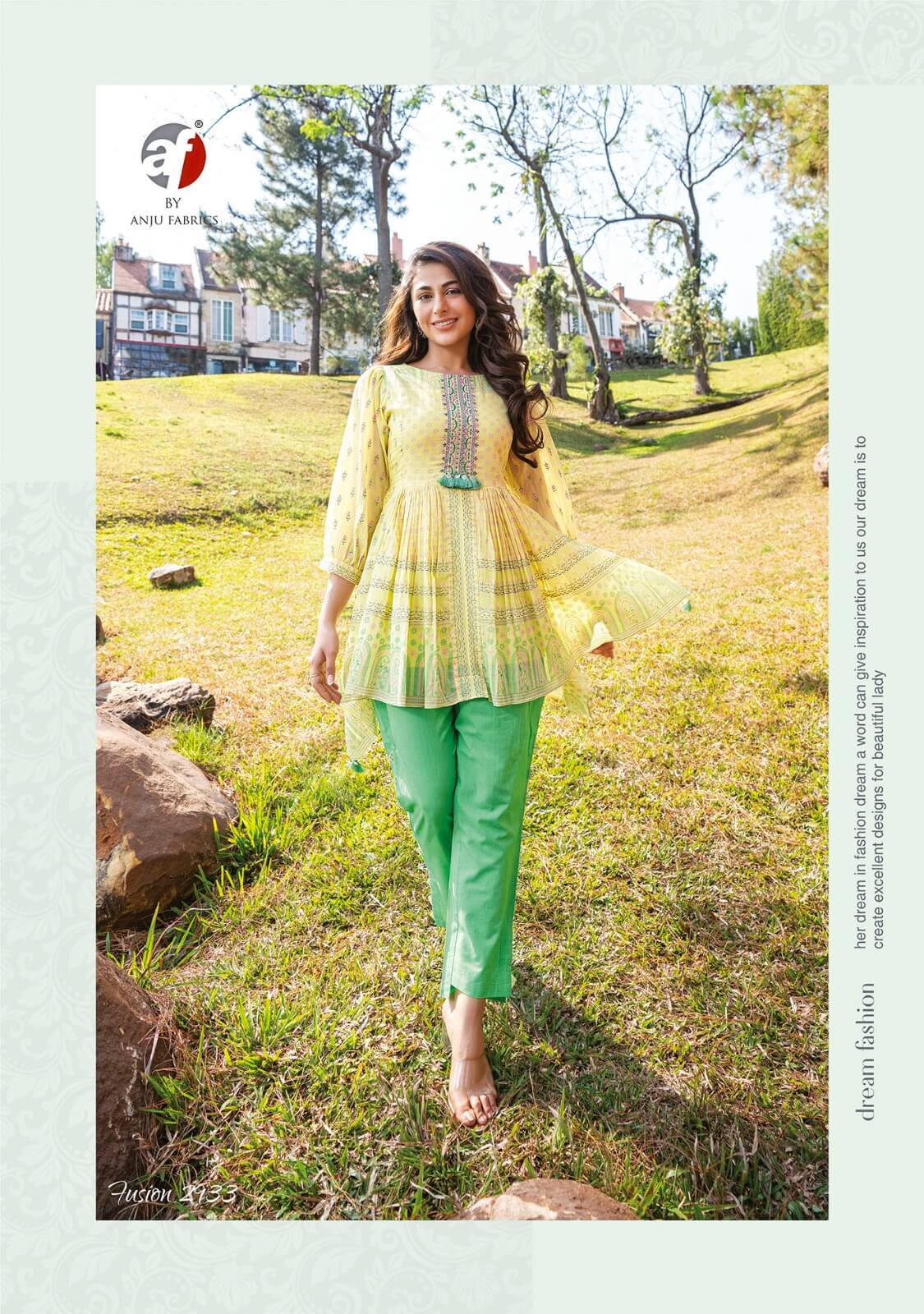 Anju Fabrics Fusion vol 2  Designer Co Ord Set Catalog collection 7