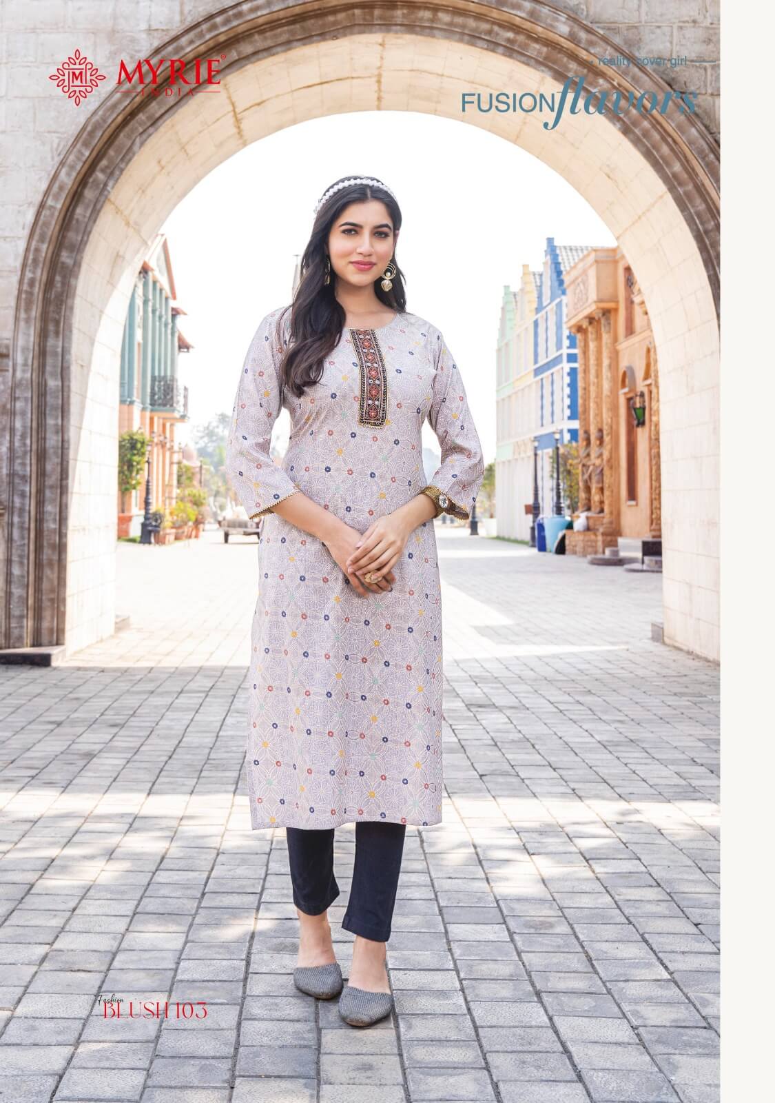 Mayrie India Fashion Blush Printed Kurti Catalog collection 12