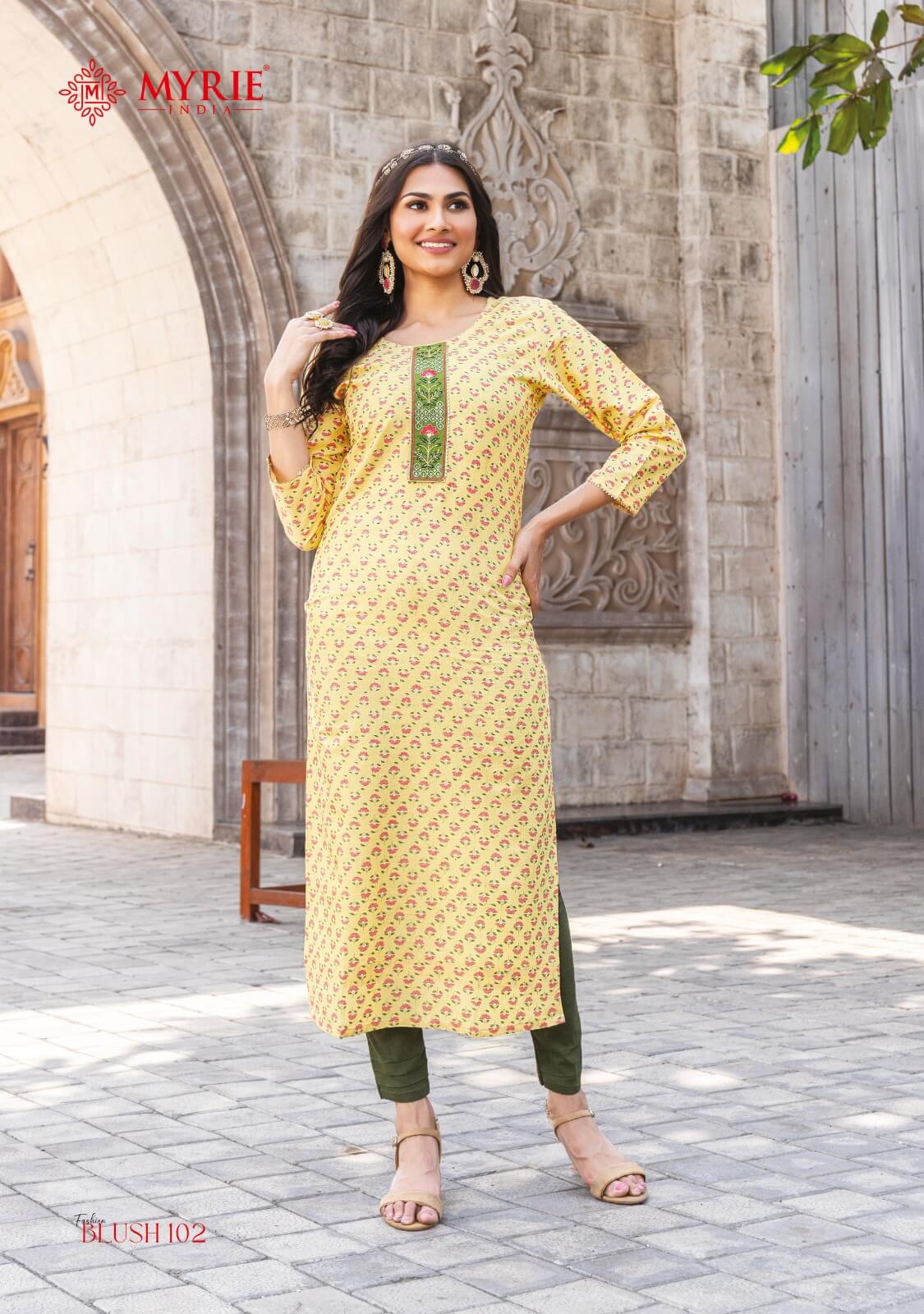 Mayrie India Fashion Blush Printed Kurti Catalog collection 9