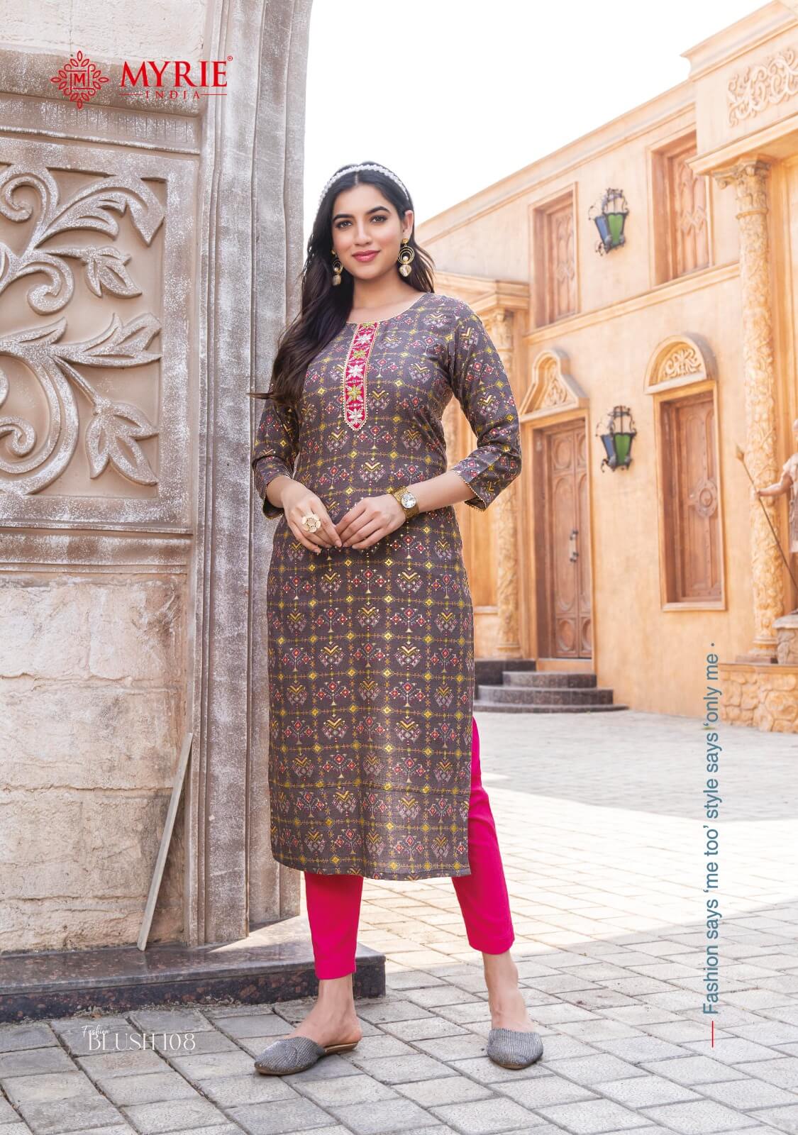 Mayrie India Fashion Blush Printed Kurti Catalog collection 6