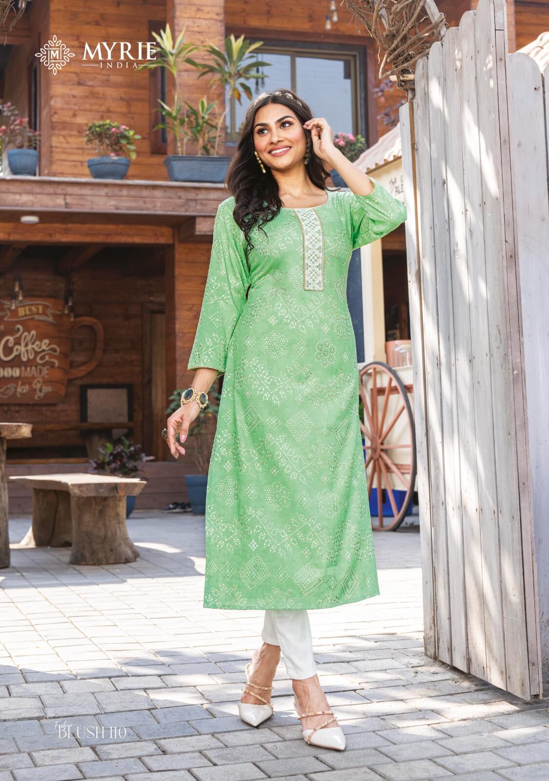 Mayrie India Fashion Blush Printed Kurti Catalog collection 7