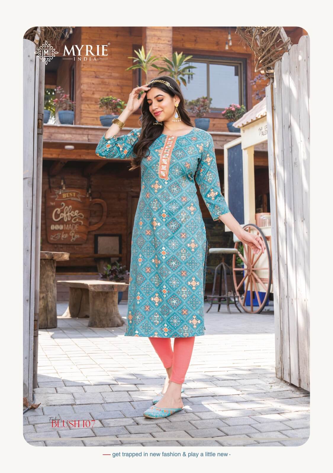 Mayrie India Fashion Blush Printed Kurti Catalog collection 3