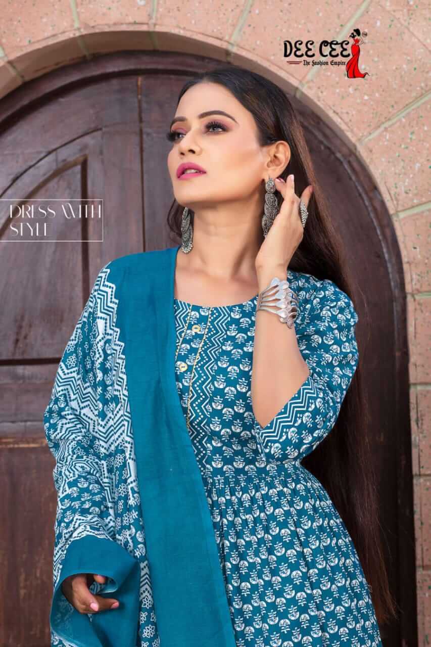 Dee Cee Geetika A Line Kurti with Pant and Dupatta Catalog collection 5