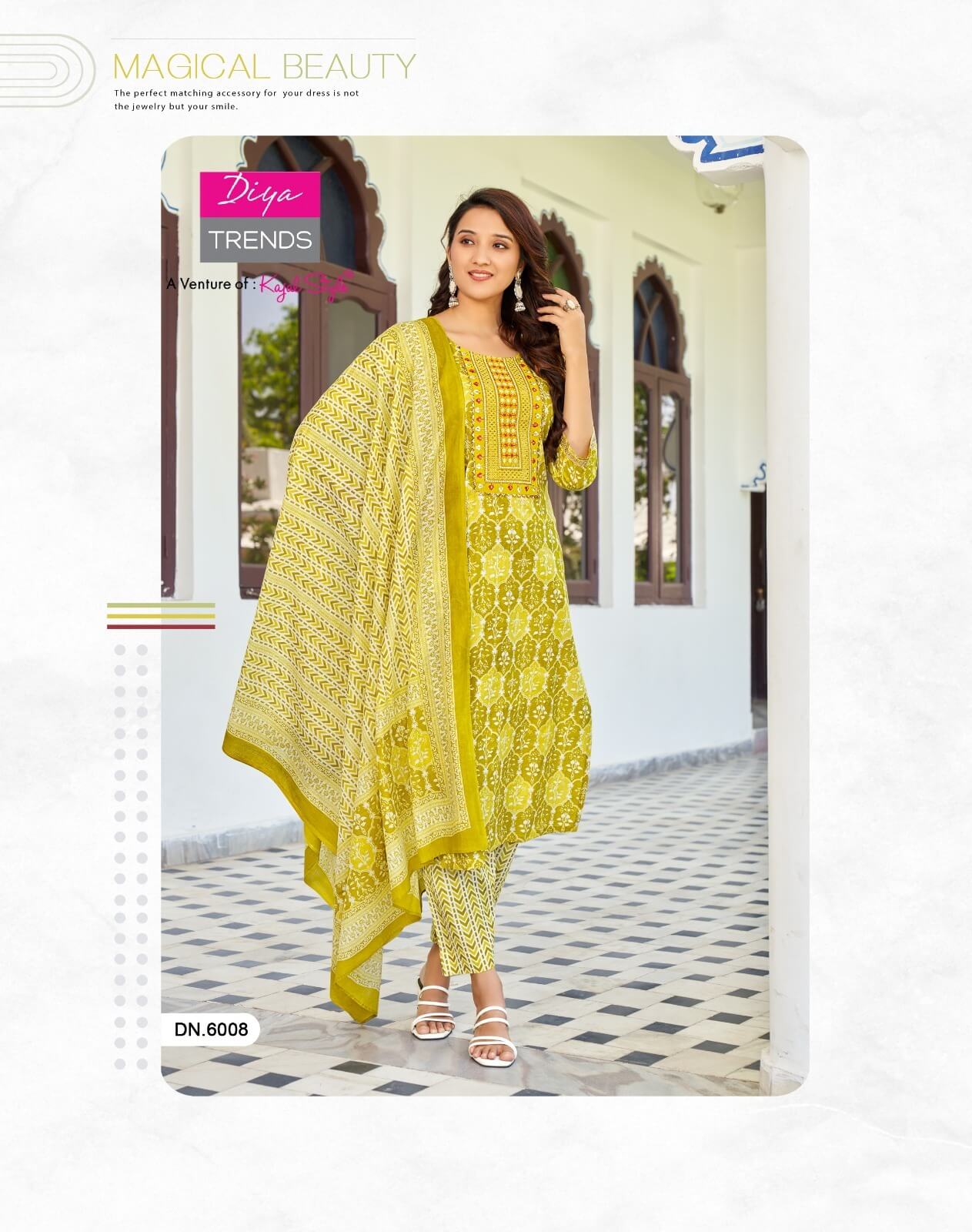 Diya Trends Odhani vol 6 Kurtis with Bottom and Dupatta collection 11