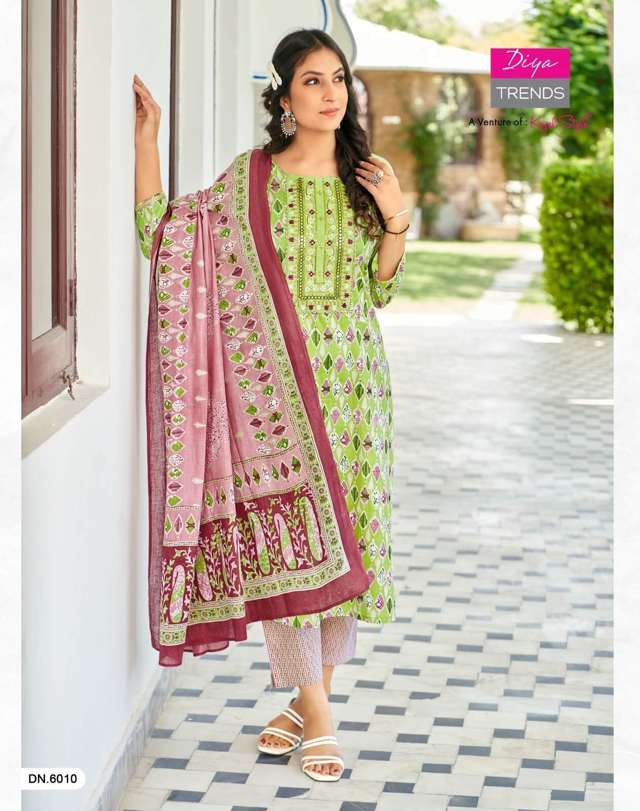 Diya Trends Odhani vol 6 Kurtis with Bottom and Dupatta collection 9