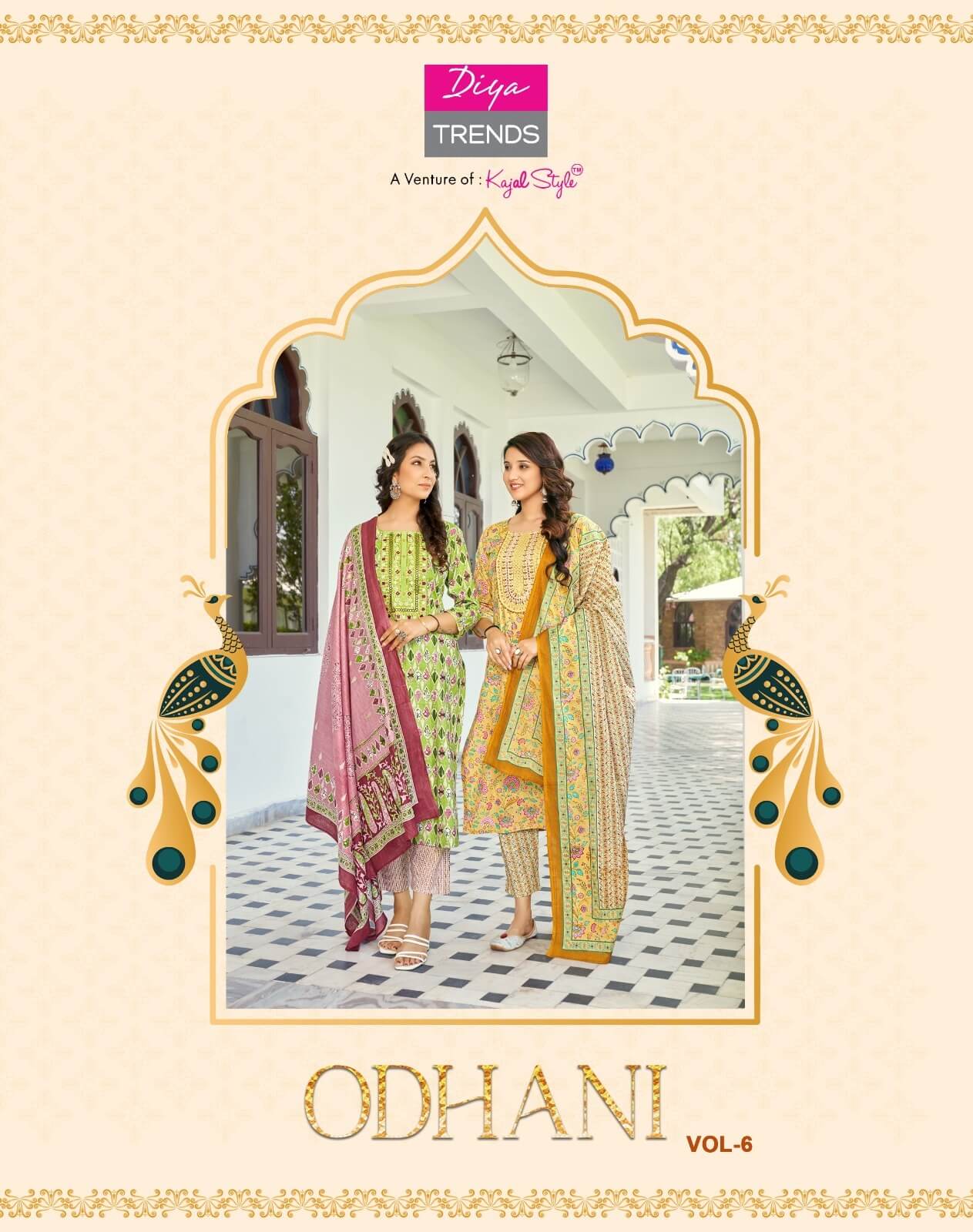 Diya Trends Odhani vol 6 Kurtis with Bottom and Dupatta collection 12